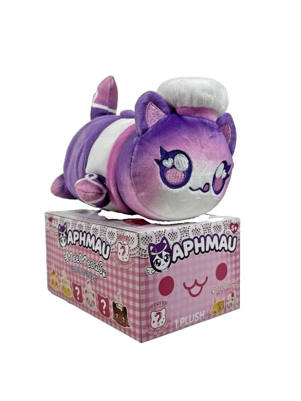 Aphmau MeeMeows BAKER MERINGUE Cat 6" Plush Bakery Limited Edition